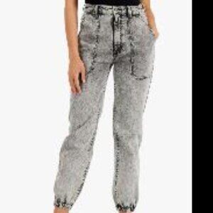 I.N.C. Intermational Concepts Women's Jogger Pants Black Acid Wash, Size 6